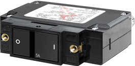 Blue Sea Systems C - Series Flat Rocker Circuit Breaker - Single Pole 5A - 7540 - Steveston Marine and Hardware