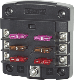 Blue Sea Systems ST Blade Fuse Block - 6 Circuits - 5033 - Steveston Marine and Hardware