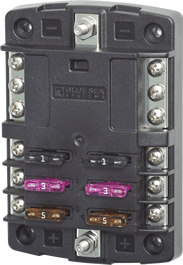Blue Sea Systems ST Blade Fuse Block - 6 Circuits with Negative Bus - 5030 - Steveston Marine and Hardware