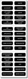 Blue Sea Systems Basic AC Panel Label Set - 30 Labels - 8031 - Steveston Marine and Hardware