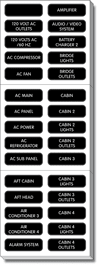 Blue Sea Systems AC Panel Extended 120 Label Set - 8067 - Steveston Marine and Hardware