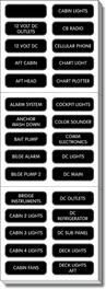 Blue Sea Systems Extended DC Panel Label Set - 120 Labels - 8039 - Steveston Marine and Hardware
