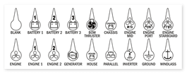 Blue Sea Systems Battery Switch ICON Label Kit - 7902 - Steveston Marine and Hardware