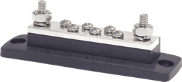 Blue Sea Systems MaxiBus 250A BusBar - Two 5/16" - 18 Studs and Six 10 - 24 Screws - 2128 - Steveston Marine and Hardware