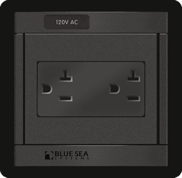 Blue Sea Systems 360 Panel - 120V AC Dual Outlet - 1479 - Steveston Marine and Hardware