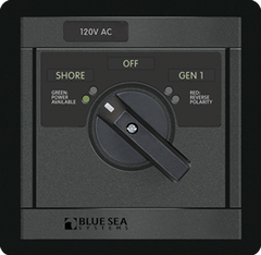 Blue Sea Systems 120V AC Rotary 65A OFF + 2 Sources -