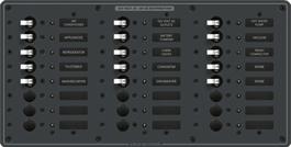 Blue Sea Systems PTraditional Metal AC Panel - 24 Positions - 8265 - Steveston Marine and Hardware