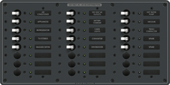 Blue Sea Systems PTraditional Metal AC Panel - 24 Positions - 8265 - Steveston Marine and Hardware