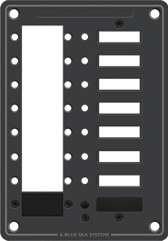 Blue Sea Systems Panel DC 8 Pos C - Series CB - 8087 - Steveston Marine and Hardware