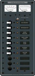 Blue Sea Systems Panel DC 10 Position.Volt/Ampmeter - 8082 - Steveston Marine and Hardware