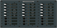Blue Sea Systems Traditional Metal DC Panel - 24 Positions - 8264 - Steveston Marine and Hardware