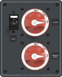 Blue Sea Systems Dual Battery Bank Management Panel - 8080 - Steveston Marine and Hardware
