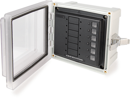 Blue Sea Systems SMS Surface Mount System Panel Enclosure - 6 Circuit Blank - 3113 - Steveston Marine and Hardware