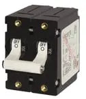 Blue Sea Systems A - Series White Toggle Circuit Breaker - Double Pole 30A - 7238 - Steveston Marine and Hardware