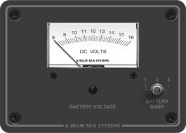 Blue Sea Systems DC analog Voltmeter Panel - 8 to 16V DC - 8015 - Steveston Marine and Hardware
