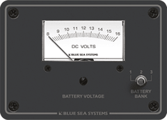 Blue Sea Systems DC analog Voltmeter Panel - 8 to 16V DC - 8015 - Steveston Marine and Hardware