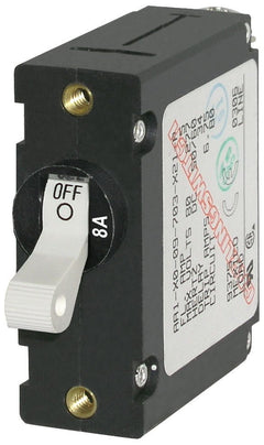 Blue Sea Systems A - Series White Toggle Circuit Breaker - Single Pole 8A - 7299 - Steveston Marine and Hardware