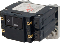 Blue Sea Systems C - Series Flat Rocker Circuit Breaker - Double Pole 200A - 7476 - Steveston Marine and Hardware