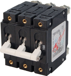 Blue Sea Systems C - Series White Toggle Circuit Breaker - Triple Pole 100 Amp - 7290 - Steveston Marine and Hardware