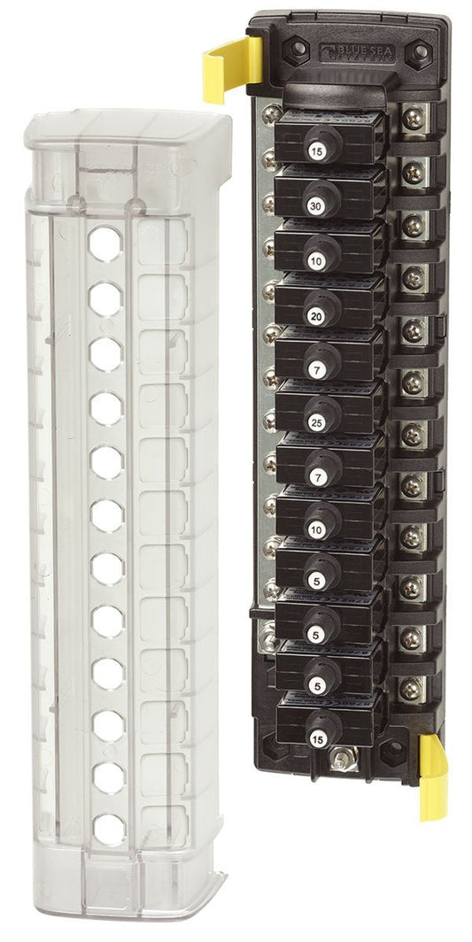 Blue Sea Systems ST CLB Circuit Breaker Block - 12 Position with Negative Bus - 5054 - Steveston Marine and Hardware
