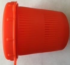 Brons Plastic Bait Jar Red 1 litre - CA037