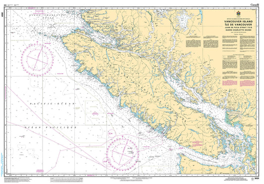 Chart 3011 - Juan de Fuca to / à Queen Charlotte Sound