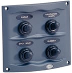 Hellamarine Switch Panel 4 Gang Grey - Steveston Marine and Hardware