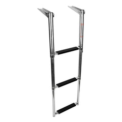 Telescopic Ladder, 3 steps, Inox 316, L875xW290mm - Steveston Marine and Hardware