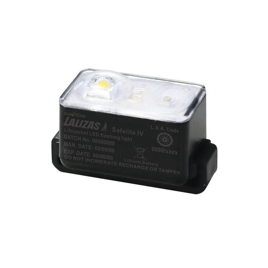 LALIZAS Lifejacket LED flashing light "Safelite IV" ON - OFF water activated, SOLAS/MED/USCG - MER - Steveston Marine and Hardware