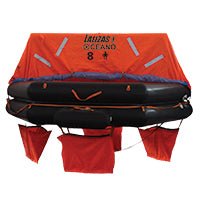 LALIZAS Liferaft SOLAS OCEANO,Throw - overboard Type,8 prs,flat pack (A) - Steveston Marine and Hardware