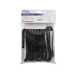 CABO Fender Line, Double Braided, w/ loop, Diameter 5/16 '' (8mm), L 6.6ft (2m), Polyester, Black - Steveston Marine and Hardware