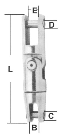Double Anchor Chain Connection, Inox 316, for Chain 1/4 & 5/16 '' (6 & 8mm) - Steveston Marine and Hardware