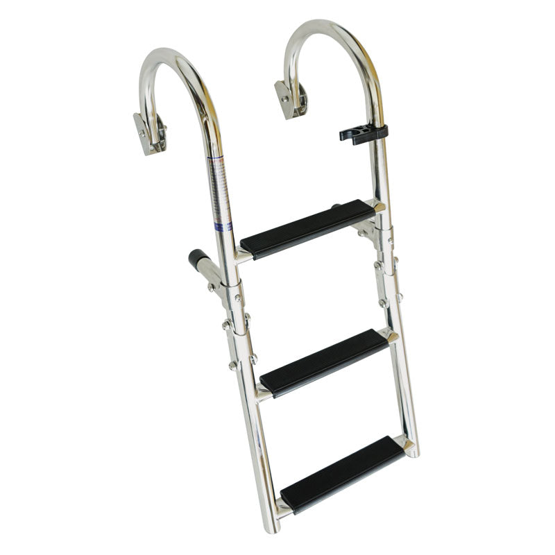 Foldable Ladder for Gunwale, 2+2 Steps, Inox 316, 180°, L35 3/4 '' x W9 7/8 '' (L908mm x W250mm)