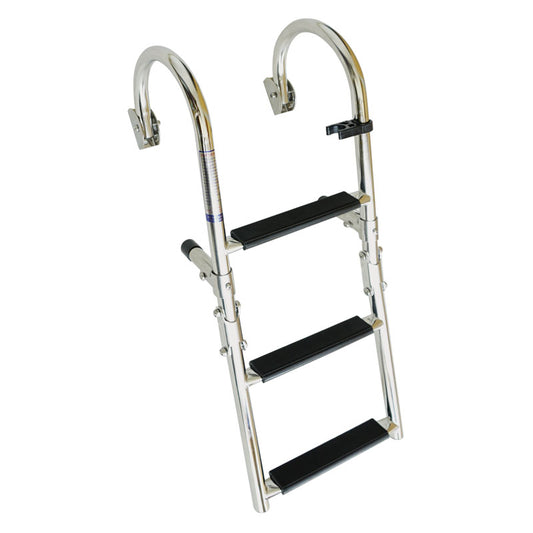 Foldable Ladder for Gunwale, 2+2 Steps, Inox 316, 180°, L35 3/4 '' x W9 7/8 '' (L908mm x W250mm)