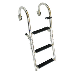 Foldable Ladder for Gunwale, 2+3 Steps, Inox 316, 180°, L43 5/8 '' x W9 7/8 '' (L1109mm x W250mm) - Steveston Marine and Hardware