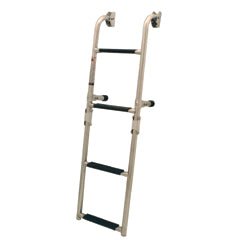 Foldable Ladder for Transom, 2+2 Steps, Inox 316, 90°, L34 1/2 '' x W10 1/8 '' (L876mm x W257mm) - Steveston Marine and Hardware