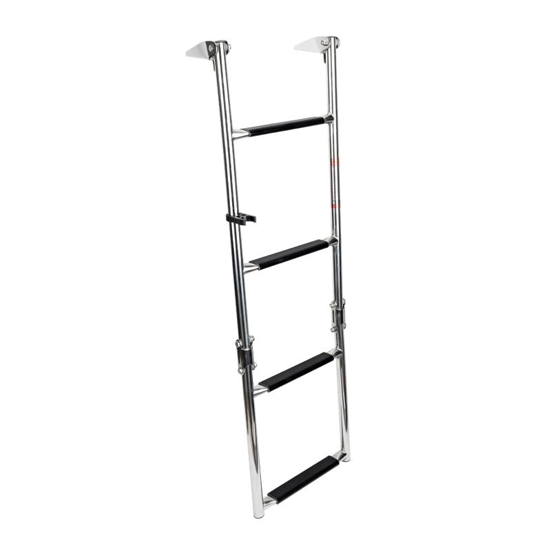 Foldable Ladder for Platform, 2+2 Steps, Inox 316, L37 3/4 '' x W10 7/8 '' (L960mm x W276mm) - Steveston Marine and Hardware