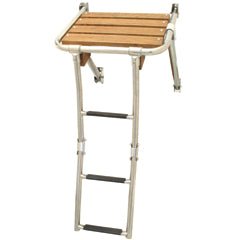 Platform w/ folding ladder, 450x390mm, Inox 316 - Steveston Marine and Hardware