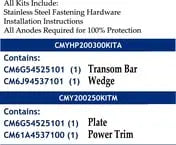 Martyr Anodes Anode Yam 200 250Hp Kit Mag - Steveston Marine and Hardware