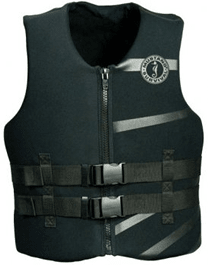 Mustang Vest Neoprene Sport Black Medium - Steveston Marine and Hardware