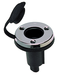 Perko Base Plug In Round S S Black - Steveston Marine and Hardware