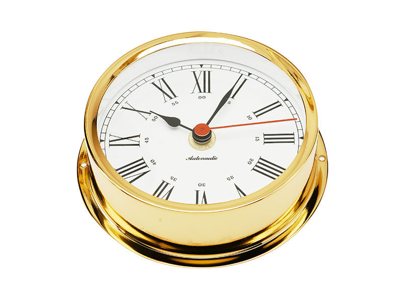 Golden Nautical Quartz Clock 120mm-R120D