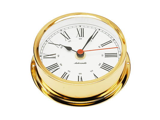 Golden Nautical Quartz Clock 120mm-R120D