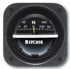 Ritchie Compass Explorer Bulkhead Mount Black Card - Steveston Marine and Hardware