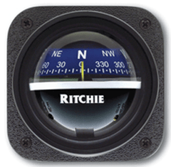 Ritchie Compass Explorer Bulkhead Mount Blue Card - Steveston Marine and Hardware