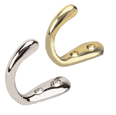 Seadog Coat Hook Chrome/Brass 2 1/16" - Steveston Marine and Hardware