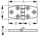 Seadog Ss Flush Mount Concealed Hinge