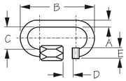 SEADOG Galvanized Quick Link-2 1/4 In