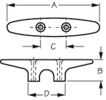 SEADOG Cleat 3In Black Nylon
