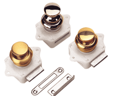 Seadog Latch Rim Pushbutton Plt Brs - Steveston Marine and Hardware